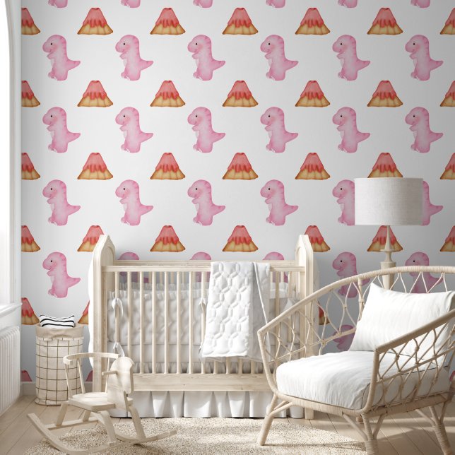 Papel Pintado Pink Princess Dinosaur (Niños)