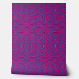 Papel Pintado Pink retro geometric pattern 