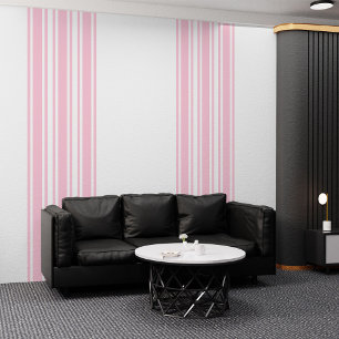 Papel Pintado ¡Pinktastic! Tiras blancas de pelar y palo