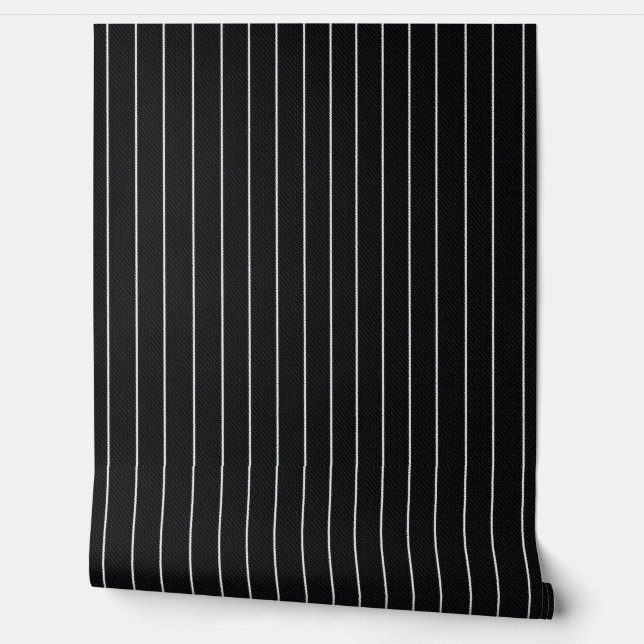 Papel Pintado Pinstripe Noir (Desenrollar)