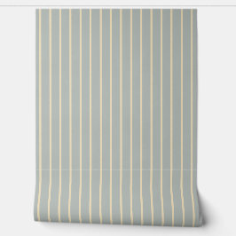 Papel Pintado Pinstripes Gray Blue Farm Land Collection
