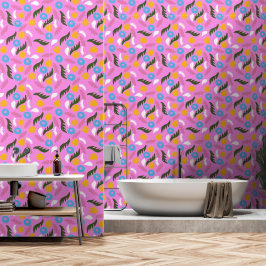 Papel Pintado pintura floral abstracta moderna bonita de color r