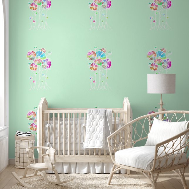 Papel Pintado Pintura manual - Resumen del grupo de árbol 4 (Niños)