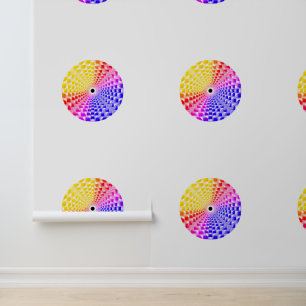 Papel Pintado Pirámide de vidrio pixelada retro de los 80s con t