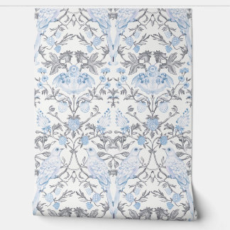 Papel Pintado PixDezines William Morris Blue Strawberry Thief