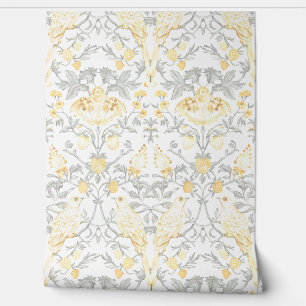 Papel Pintado PixDezines William Morris Ladrón de fresa amarillo