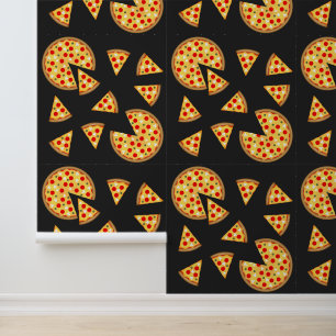 Papel Pintado Pizzas y rodajas de pimienta divertidas Guay patró