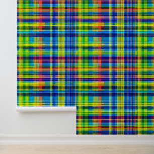 Papel Pintado Plaid de picnic arcoíris