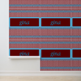 Papel Pintado Plaid Gingham Personalizado