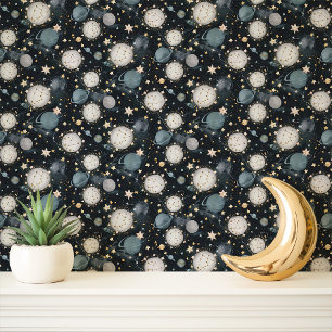 Papel Pintado Planetas y Estrellas Celestes