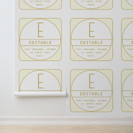 Papel Pintado Plantilla de diseño retro-moderno editable Gold &