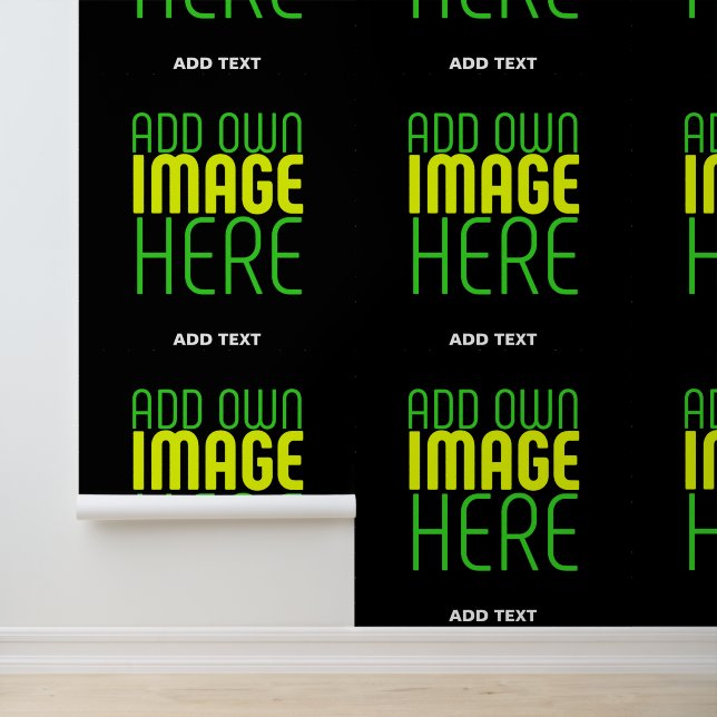 PAPEL PINTADO PLANTILLA DE TEXTO DE IMAGEN NEGRA SENCILLA EDITAB (Solicitud)