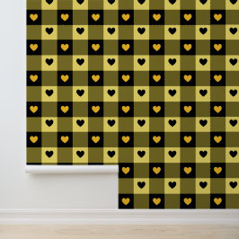 Papel Pintado Platos y corazones lindo Diversión Nursera Negra y