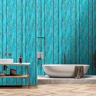 Papel Pintado Playa rústica de campo de madera turquesa angustia