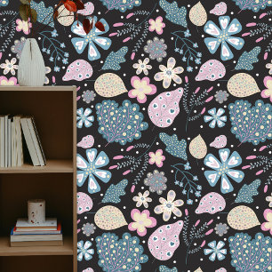 Papel Pintado Playas de Boho Folk Art Pastel Florals y Salves