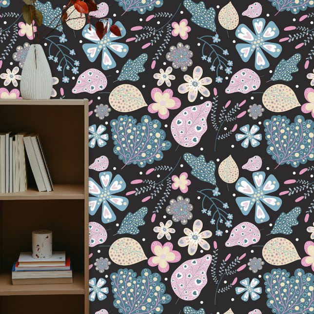 Papel Pintado Playas de Boho Folk Art Pastel Florals y Salves (Subido por el creador)