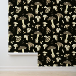 Papel Pintado Playas de setas ventilares Beige Fondo Oscuro