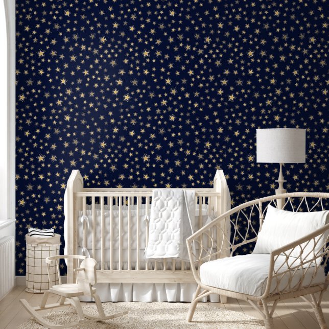 Papel Pintado Playas Golden Stars Midnight Sky (Niños)