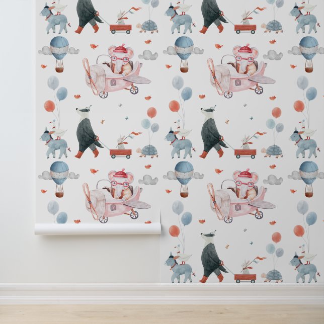 Papel Pintado Playroom or Storybook Animal Theme (Solicitud)