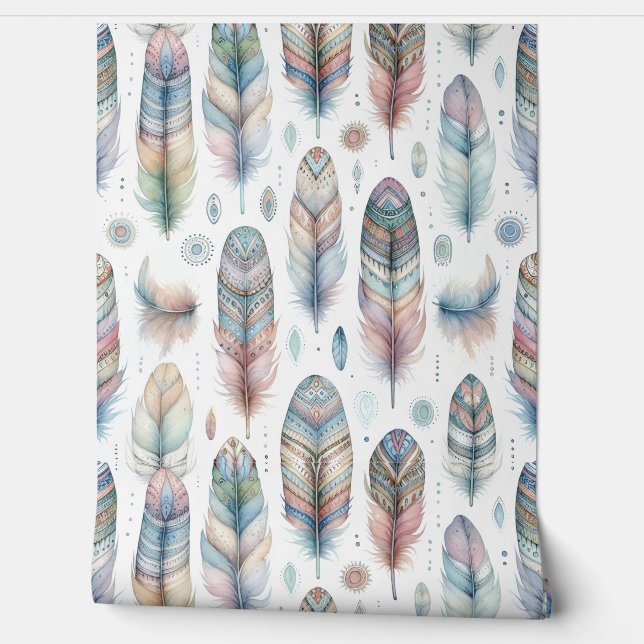 Papel Pintado Pluma de Fantasía (Desenrollar)
