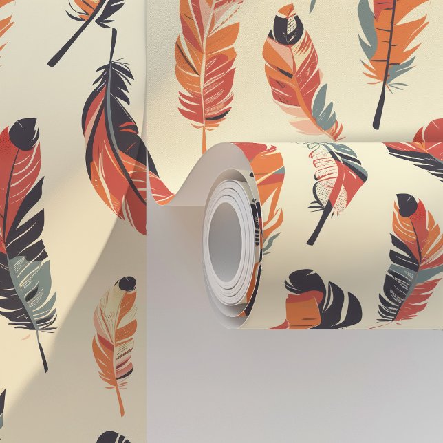 Papel Pintado Plumas Boho (Subido por el creador)