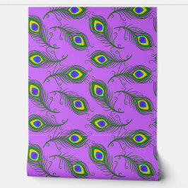 Papel Pintado Plumas de pavo real