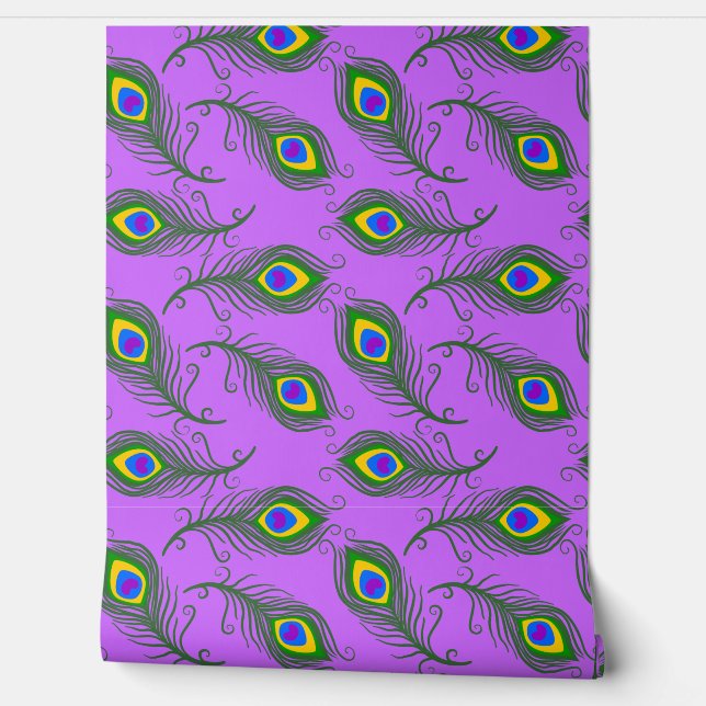 Papel Pintado Plumas de pavo real (Desenrollar)