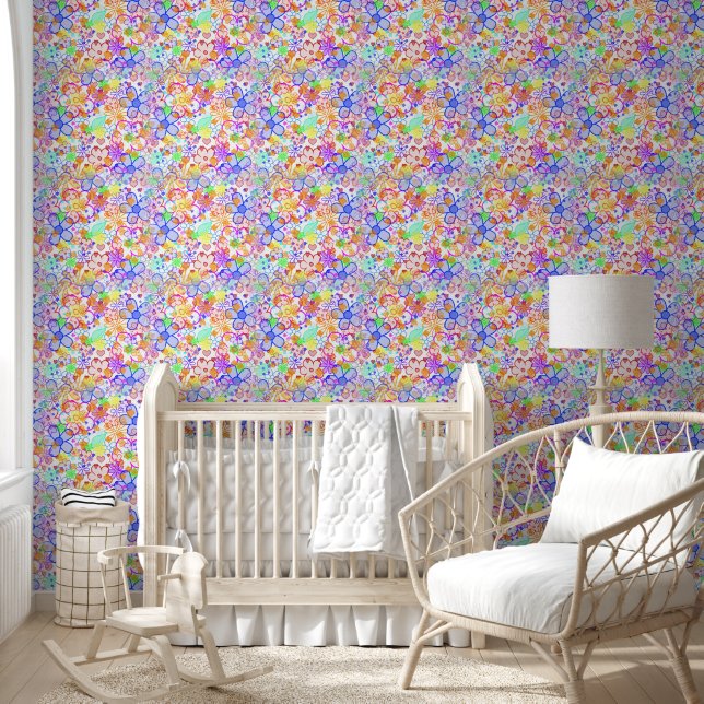 Papel Pintado Poder Floral Floraciones patrón sin fisuras 9 (Niños)