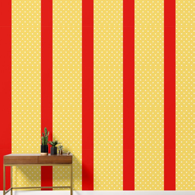 Papel Pintado Polka Dot Scarlet Bell Peel and Stick Wallpaper (Pasillo)