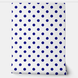 Papel Pintado Polkadots azules y blancos