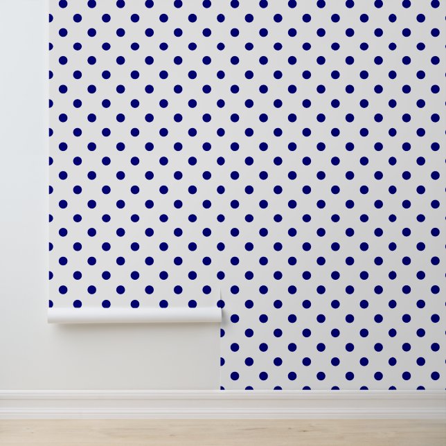 Papel Pintado Polkadots azules y blancos (Solicitud)