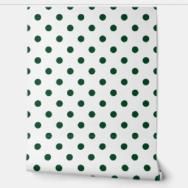 Papel Pintado Polkadots verdes y blancos