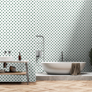 Papel Pintado Polkadots verdes y blancos