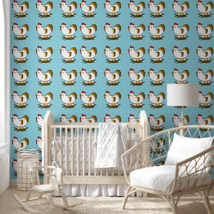 Papel Pintado pollo y huevos para lactantes