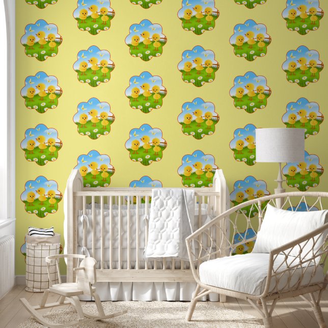 Papel Pintado Pollos para bebés (Niños)