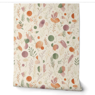 Papel Pintado Polvo de Terracota Quemada y Salvia Polvorienta Bo