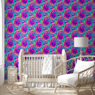 Papel Pintado Potencia de las flores - Patrón Batik de espiral c