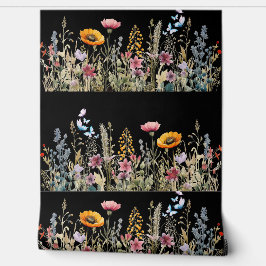 Papel Pintado Prado de Flores Silvestres Texturizado de Medianoc