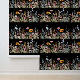 Papel Pintado Prado de Flores Silvestres Texturizado de Medianoc
