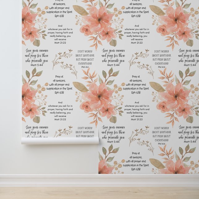 Papel Pintado PRAYER Peach Floral (Solicitud)