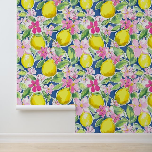 Papel Pintado Preppy Palm Beach Lemons (Solicitud)