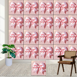 Papel Pintado Preppy Pink Bow