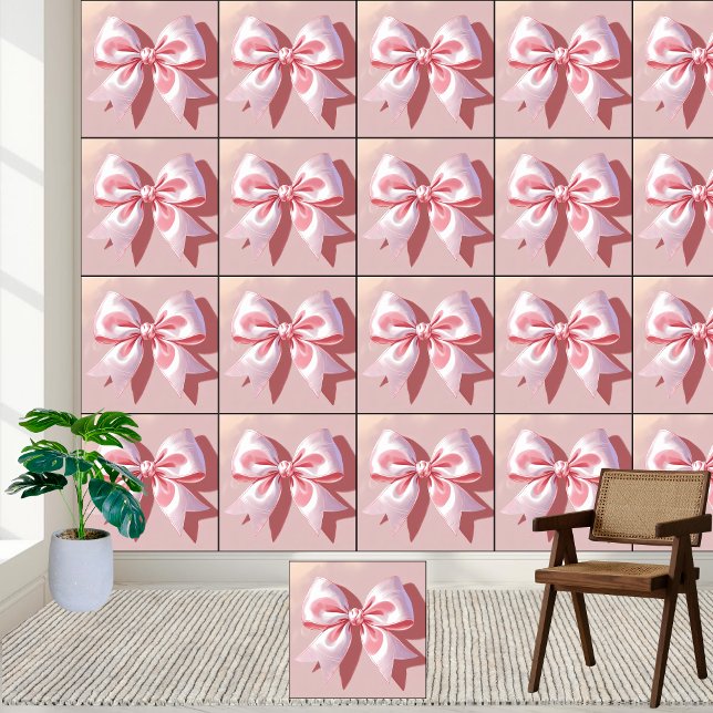 Papel Pintado Preppy Pink Bow (Subido por el creador)