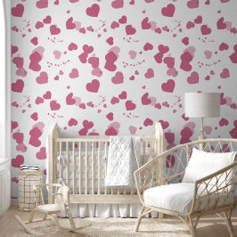 Papel Pintado Pretty pink love hearts