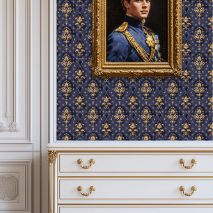 Papel Pintado Princescore barroco real índigo