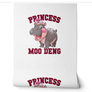 Papel Pintado PRINCESO ADorable MOO DENG Baby Hippo Chica Dabbin