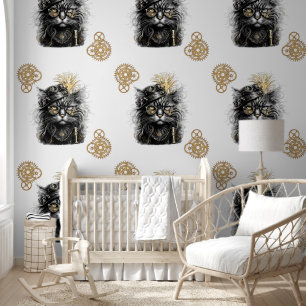 Papel Pintado Profesor Sprocket-Paws El Gato Funky Steampunk