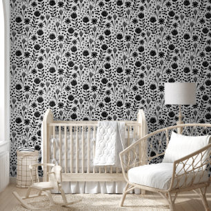 Papel Pintado Protea Bloque floral Imprimir Millefleur blanco ne