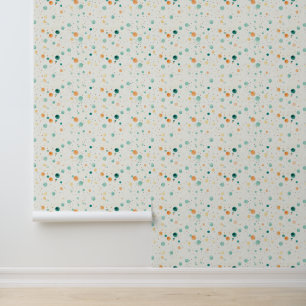 Papel Pintado Puntos abstractos Verde azulados de turquesa de ma