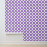 Papel Pintado Puntos de Polka Púrpura, Patrón De Punto De Polka,<br><div class="desc">Patrón de puntos polka amables,  divertidos y adorables en color morado y blanco. Un regalo moderno y de moda,  perfecto para el amante de la polka en su vida.</div>